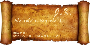 Jónás Kornél névjegykártya