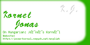 kornel jonas business card